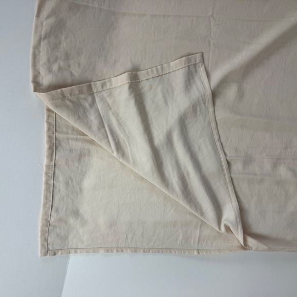 Mango MNG Womens Midi Kaftan Shirt Dress Beige V-Neck Long Sleeve Size 6 - Picture 9 of 9